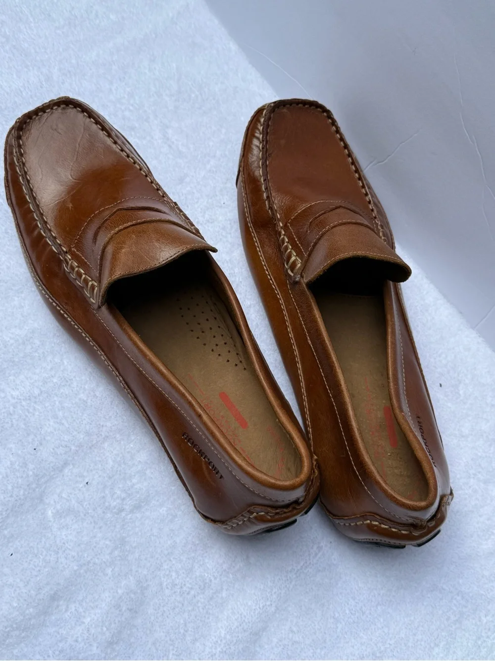 Rockport Men’s Cognac Leather Penny Loafers